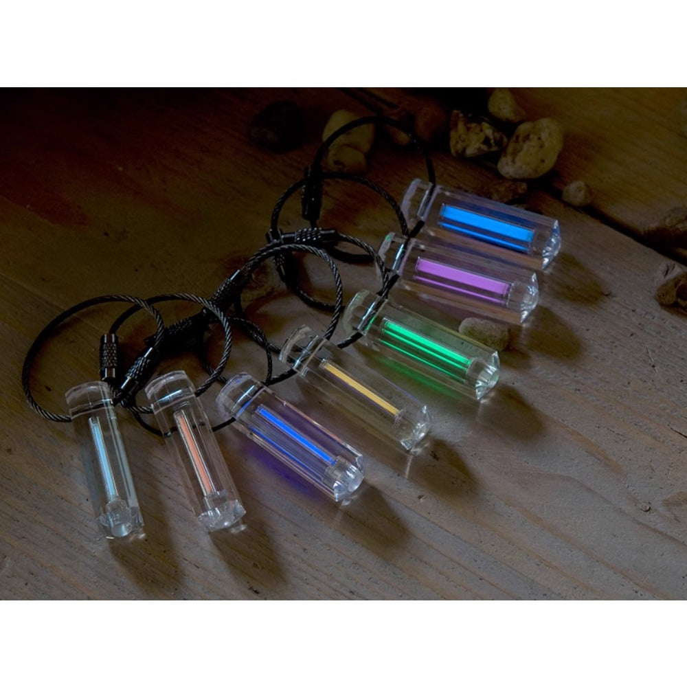 3X25mm Transparent Keychain Tritium Trachea Self-luminous for 25 Years