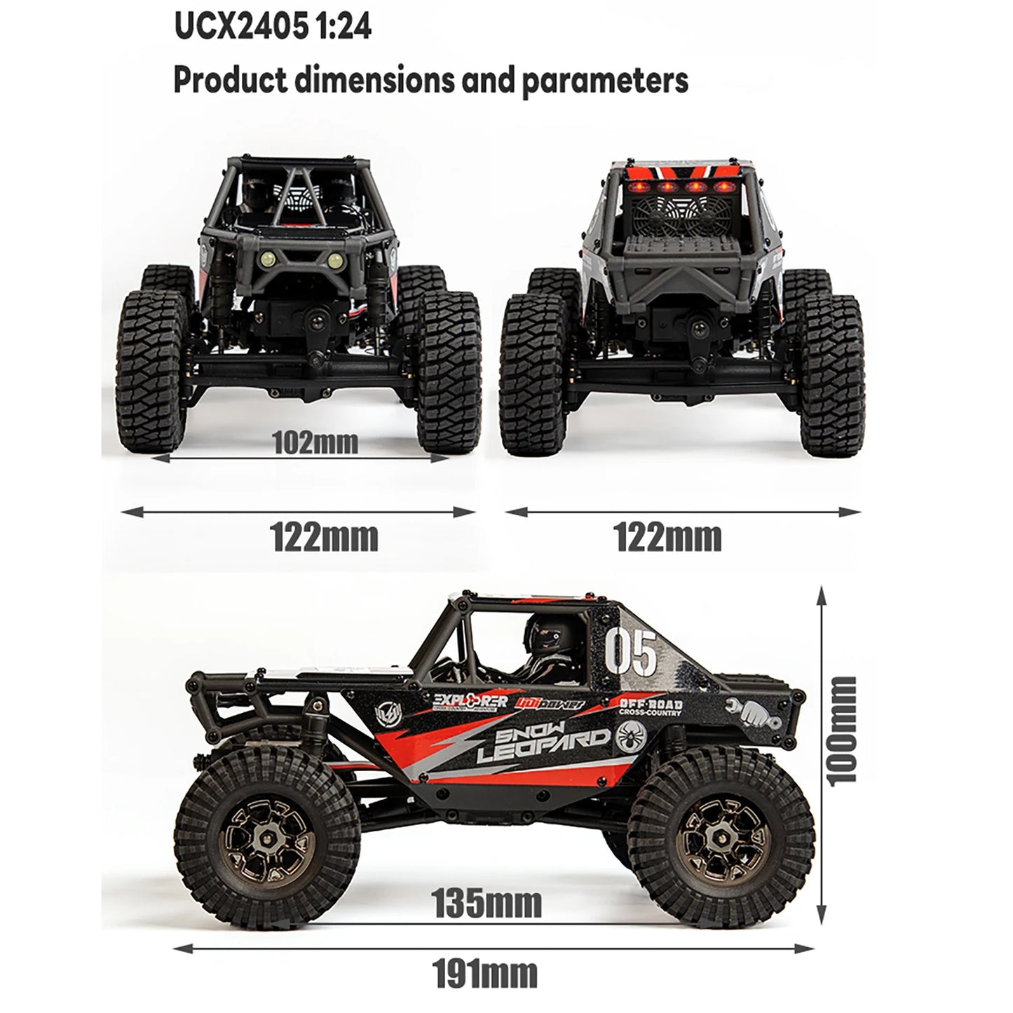 1/24 UdiRC UCX2405 PRO Brushless Motor RC Car RTR