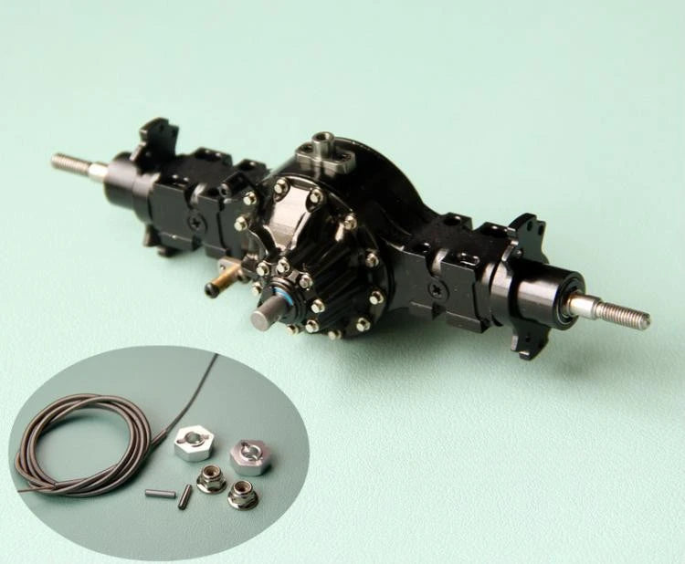 8x8 6x6 4x4 Metal Differential Lock Power Axle for 1/14 Tamiya RC Truck tractor