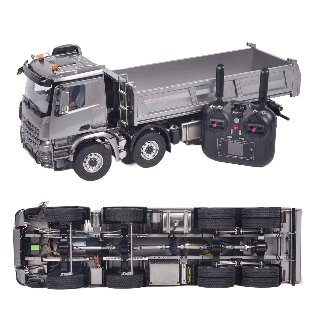 MODO 1/14 8X8 Rc Hydraulic Dump Truck with Sound Light RTR