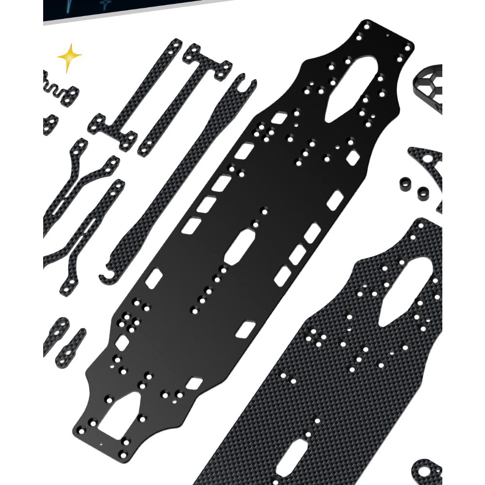 WEIRC AWESOMATIX A800R 1/10 rc Electric Touring Car Carbon Fiber Accessories Metal baseplate op parts