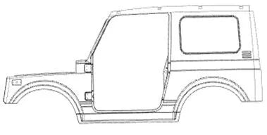 CAPO SIXER1 Jimny Samurai 1/6 Rc Car Shell Repair Parts CD15828