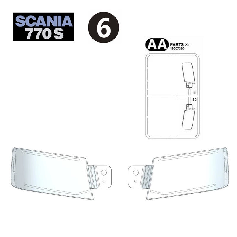 1/14 TAMIYA 770S 56368 Rc Tractor Transparent Plastic Lamp