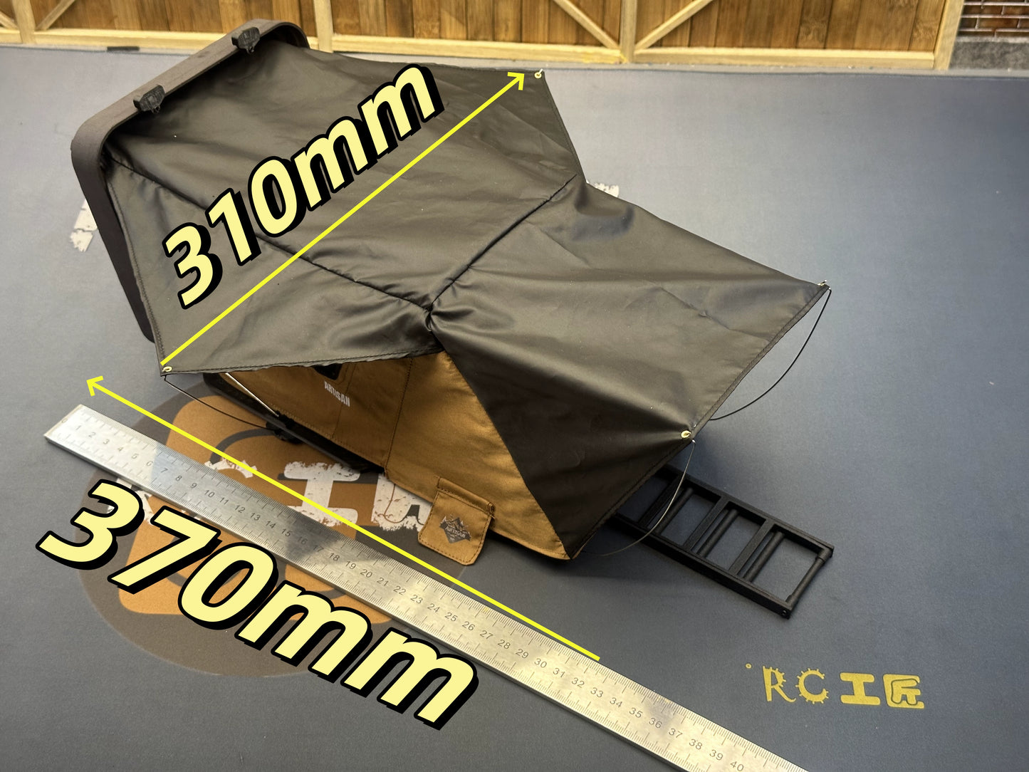 1/10 trx4 scx10 rc car roof tent model 158x143mm