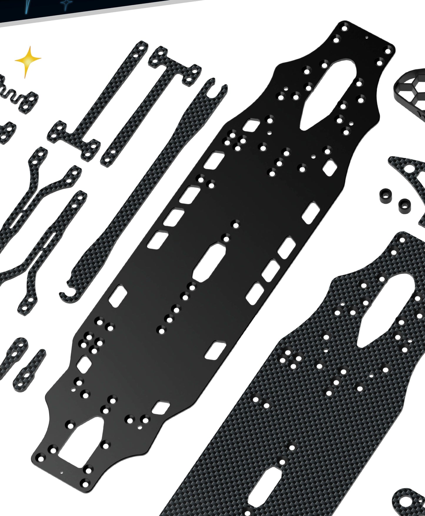 WEIRC AWESOMATIX A800R 1/10 rc Electric Touring Car Carbon Fiber Accessories Metal baseplate op parts