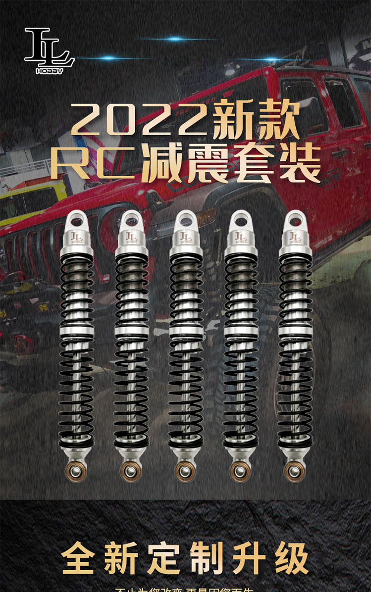 LLRC 1/10 1/8 1/7 Rc Climbing Car, Stainless Steel Shock Absorber for TRX4 Yikong CrossRC KM MK07 Rc Car
