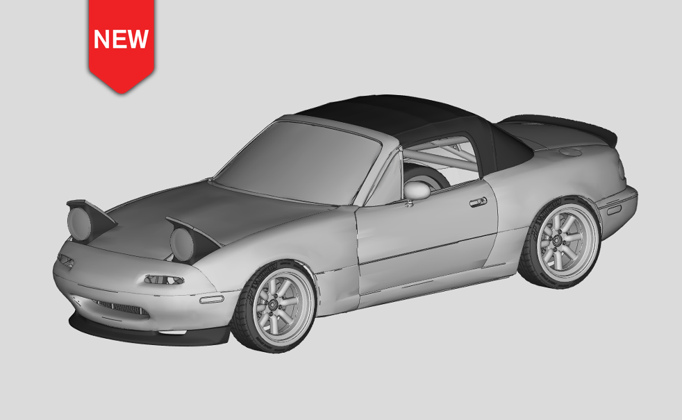 1/24 MX5 NA Miata soft top styling 3d print op parts for tamiya