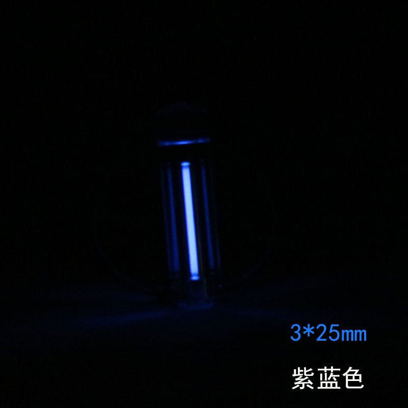 3X25mm Transparent Keychain Tritium Trachea Self-luminous for 25 Years