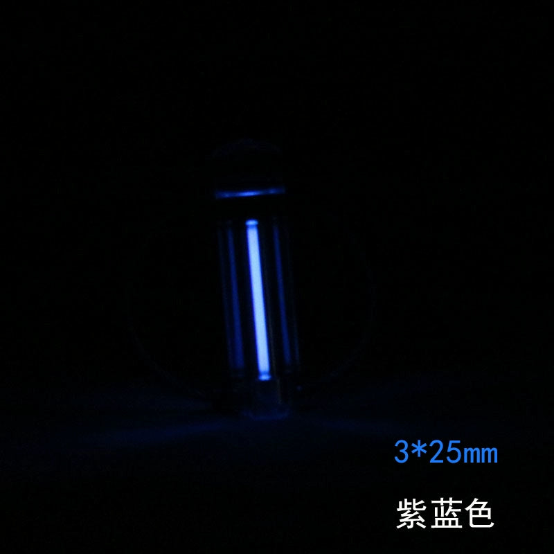 3X25mm Transparent Keychain Tritium Trachea Self-luminous for 25 Years