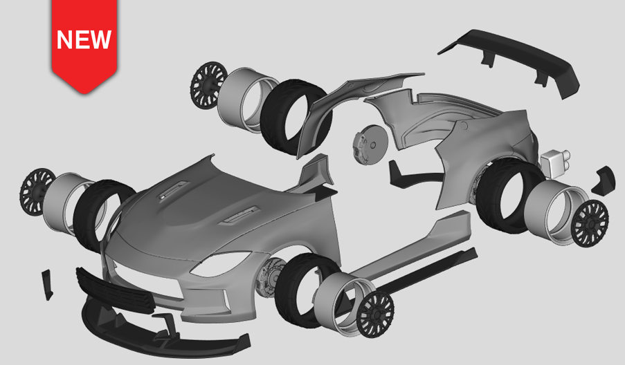 1/24 AVANET 400Z shell 3d print op part for tamiya