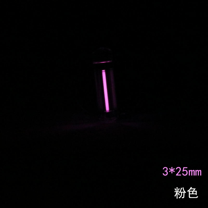 3X25mm Transparent Keychain Tritium Trachea Self-luminous for 25 Years