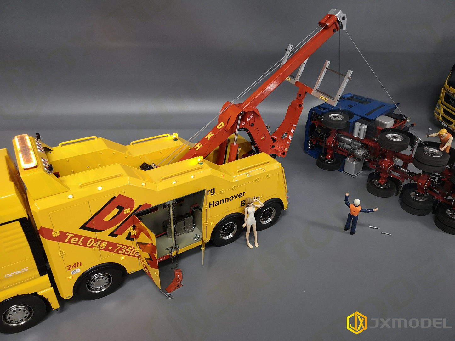 JXMODEL 1/14 RC Clearance Rescue Trailer Chassis Hydraulic Rescue Module Version 2.0 KIT