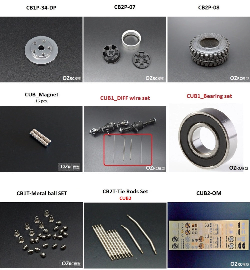 CAPO CUB2 1/18 Rc Car Repair Parts