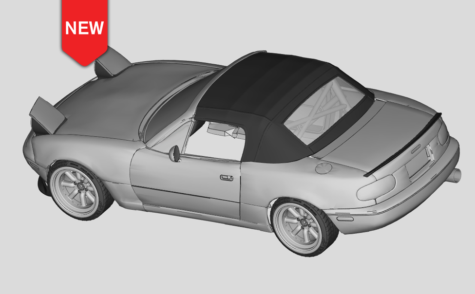 1/24 MX5 NA Miata soft top styling 3d print op parts for tamiya