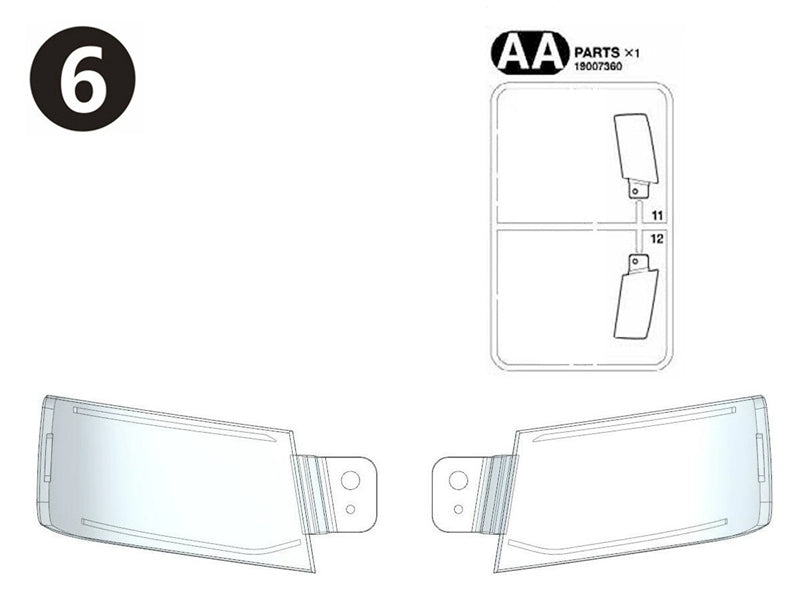 1/14 TAMIYA 770S 56368 Rc Tractor Transparent Plastic Lamp