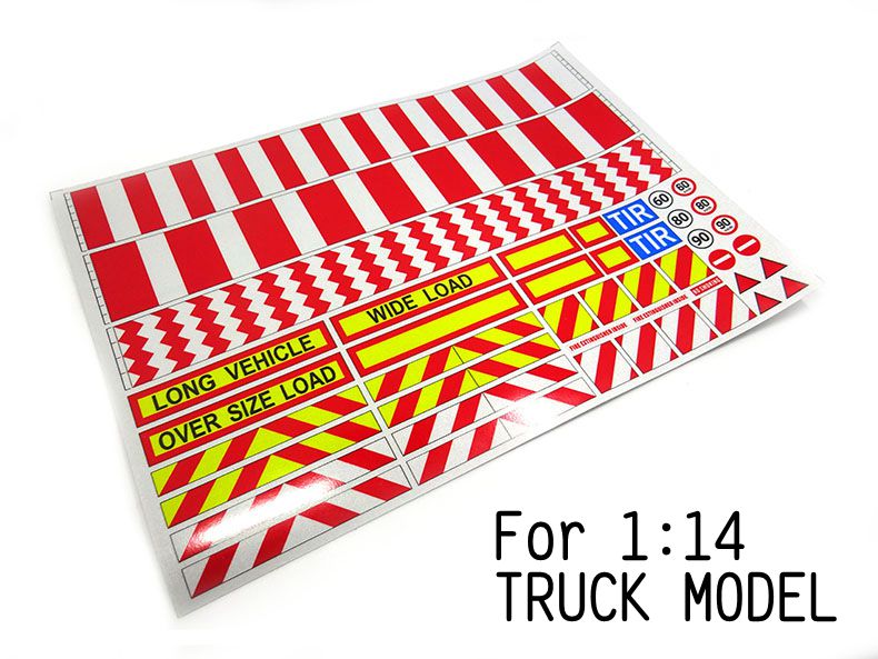 1/14 Tamiya Lesu Hercules Rc Tractor Warning Strip Reflective Sticker D1305