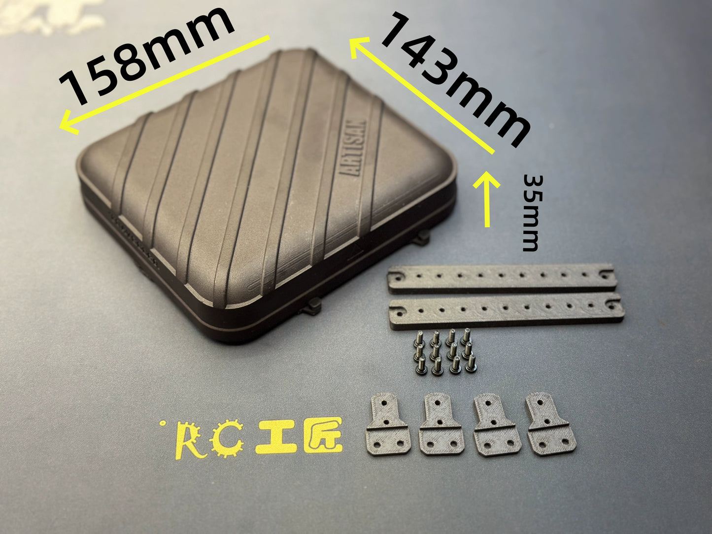 1/10 trx4 scx10 rc car roof tent model 158x143mm