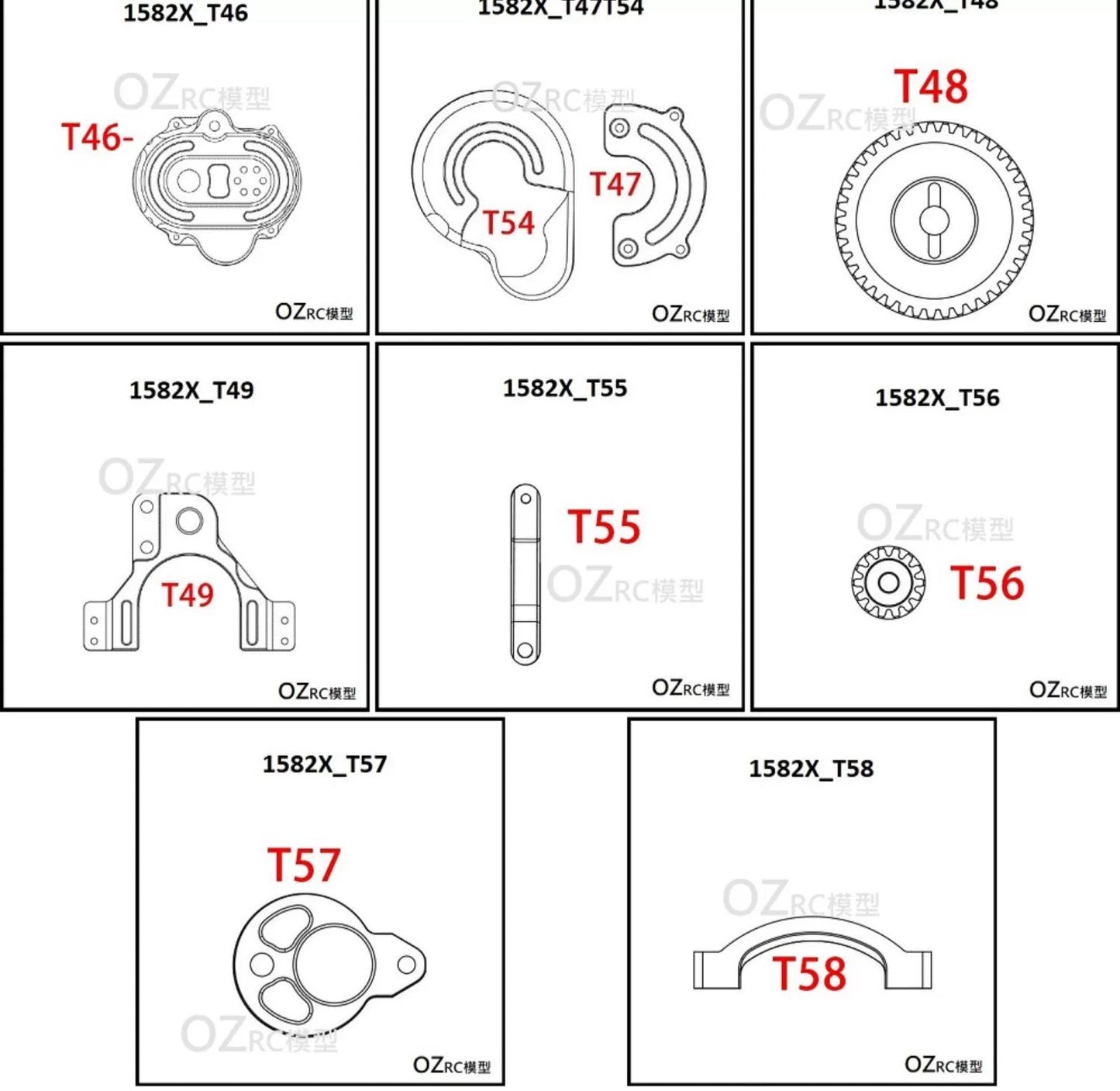 CAPO CD1582X QUEEN Rc Car Gearbox Parts