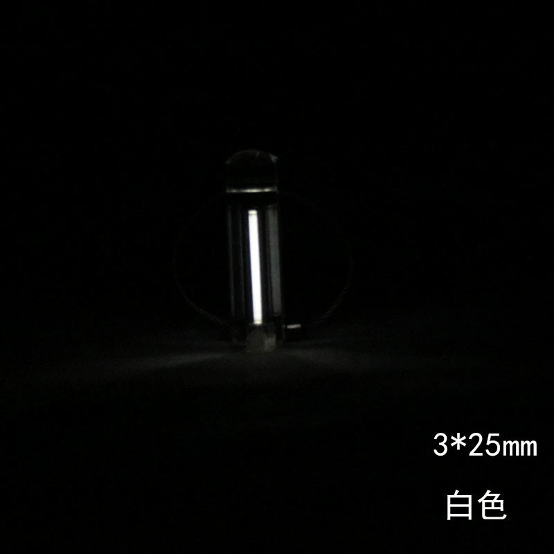 3X25mm Transparent Keychain Tritium Trachea Self-luminous for 25 Years