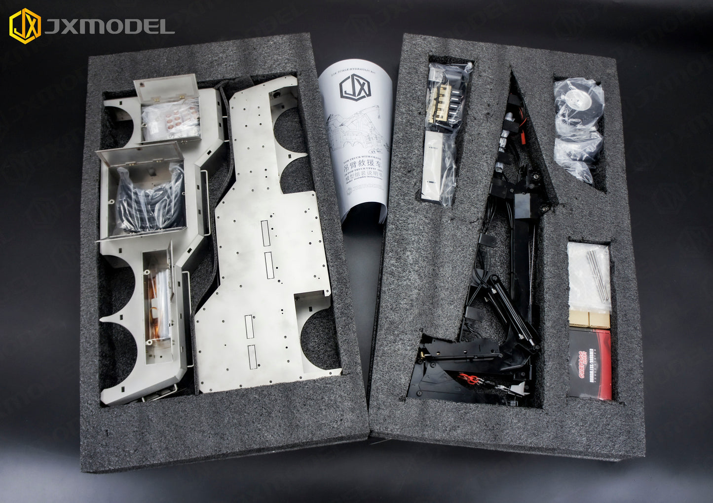 JXmodel Hydraulic Obstacle Clearance Rescue Vehicle Kit 2.0 for 1/14 Tamiy 8x4 Rc Tractor