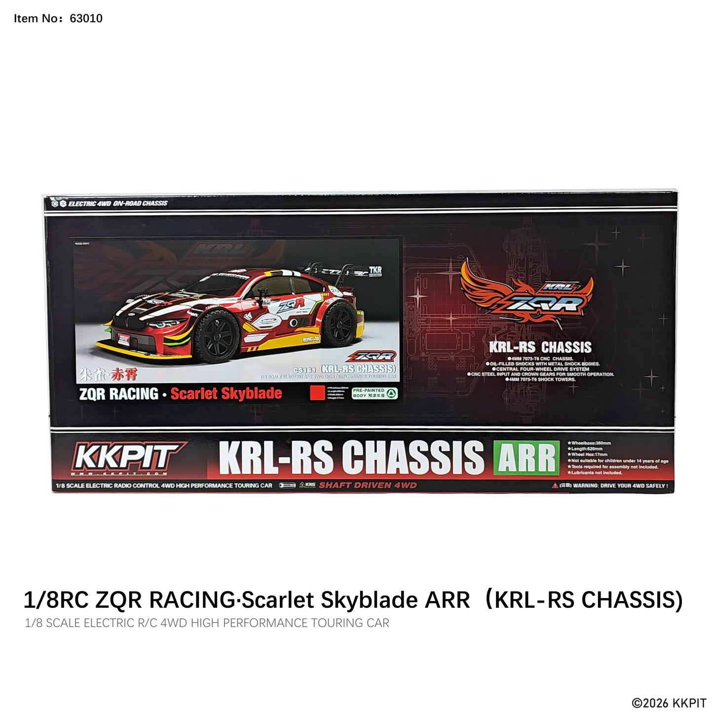 KKPIT 1/8 ZQR Racing Rc Car Kit Arr KRL-RS 360MM Wheelbase