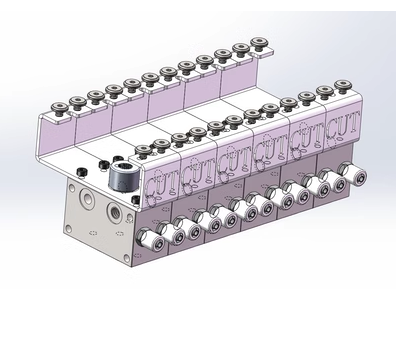 Cut Model CUT-BZ-20 Multi-channel Directional Valve for 1/12 RC Hydraulic Excavator
