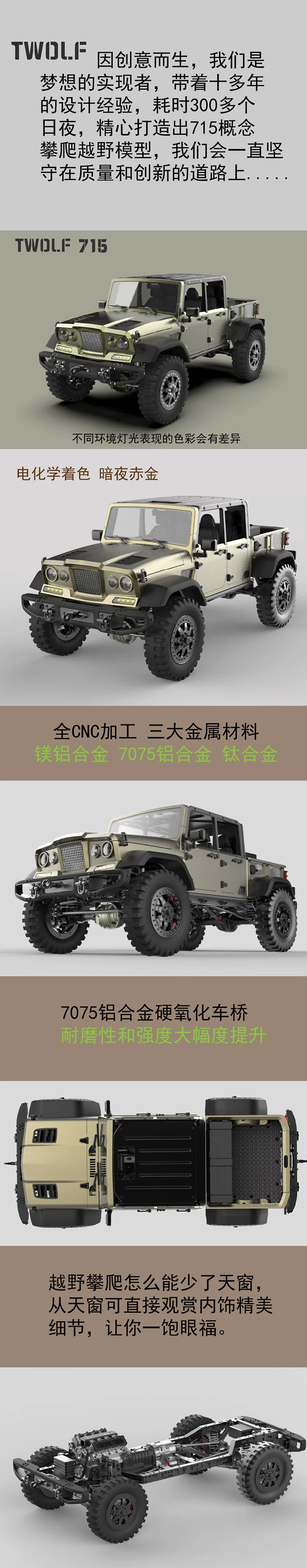 TWOLF 715 1/10 Rc Pickup KIT