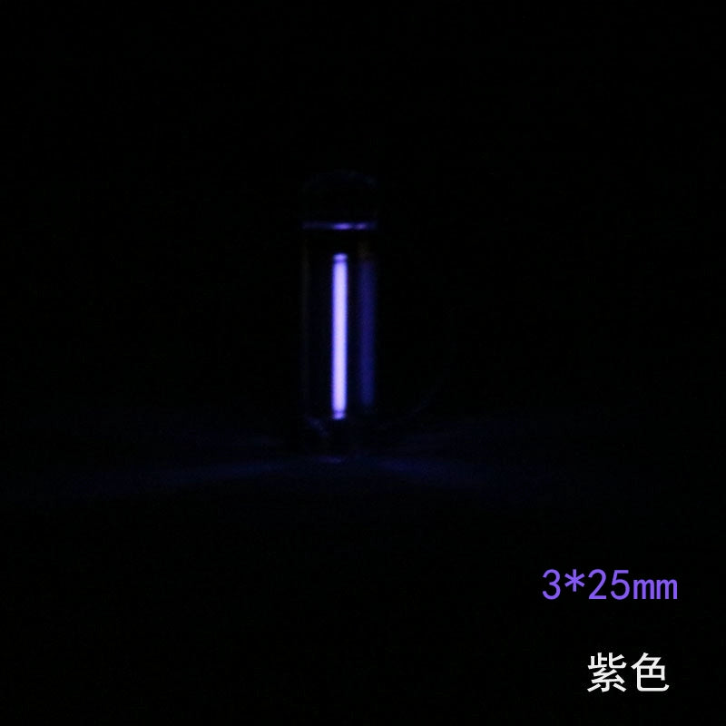 3X25mm Transparent Keychain Tritium Trachea Self-luminous for 25 Years