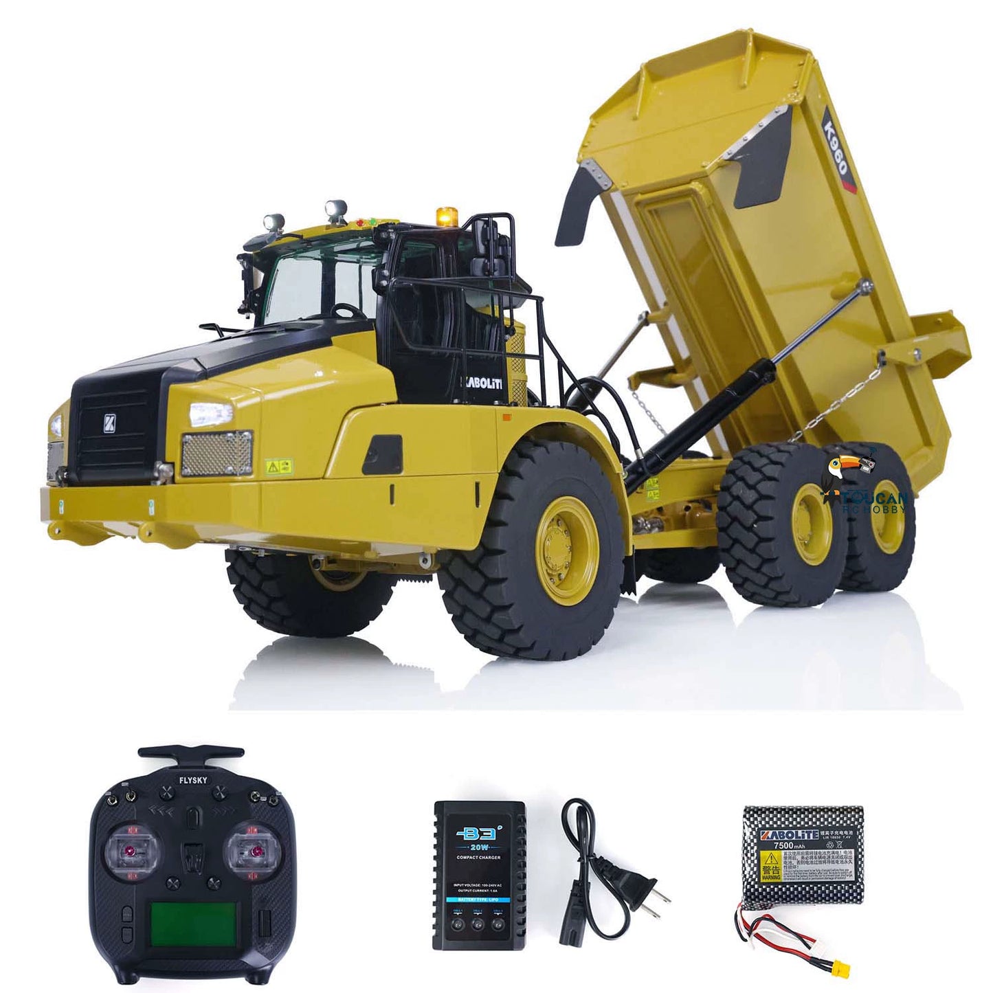 KABOLITE K960 1/18 RC Metal Hydraulic Articulated Dump Truck RTR