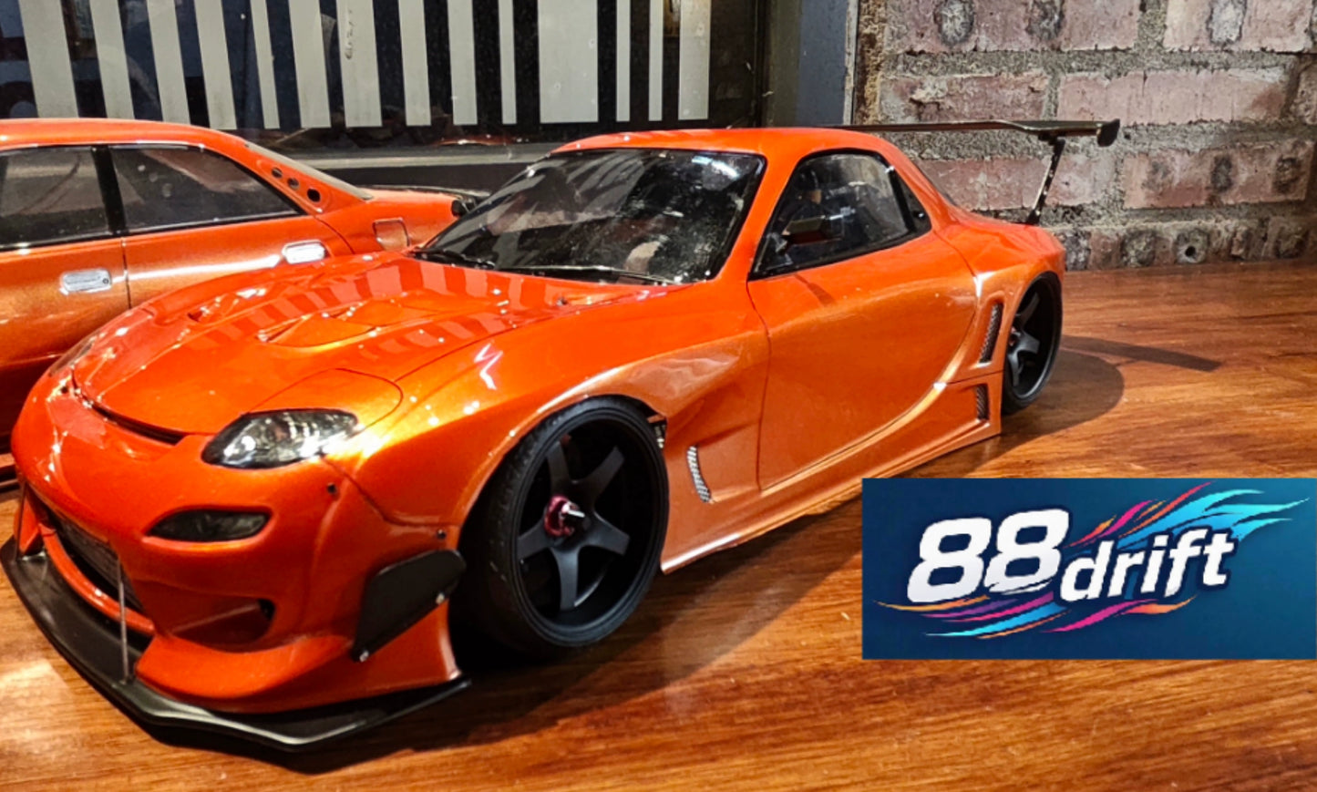 88Drift Rx7 FD3S Pandem 1/10 C Drift Car Transparent Shell Wheelbase 258mm