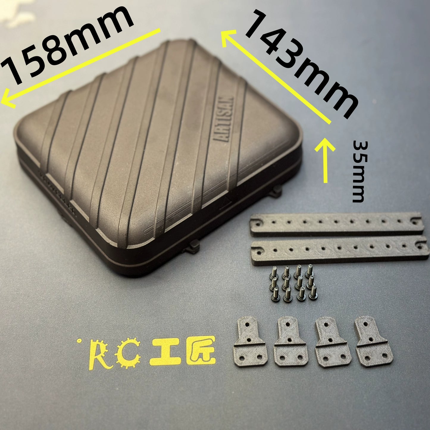 1/10 trx4 scx10 rc car roof tent model 158x143mm