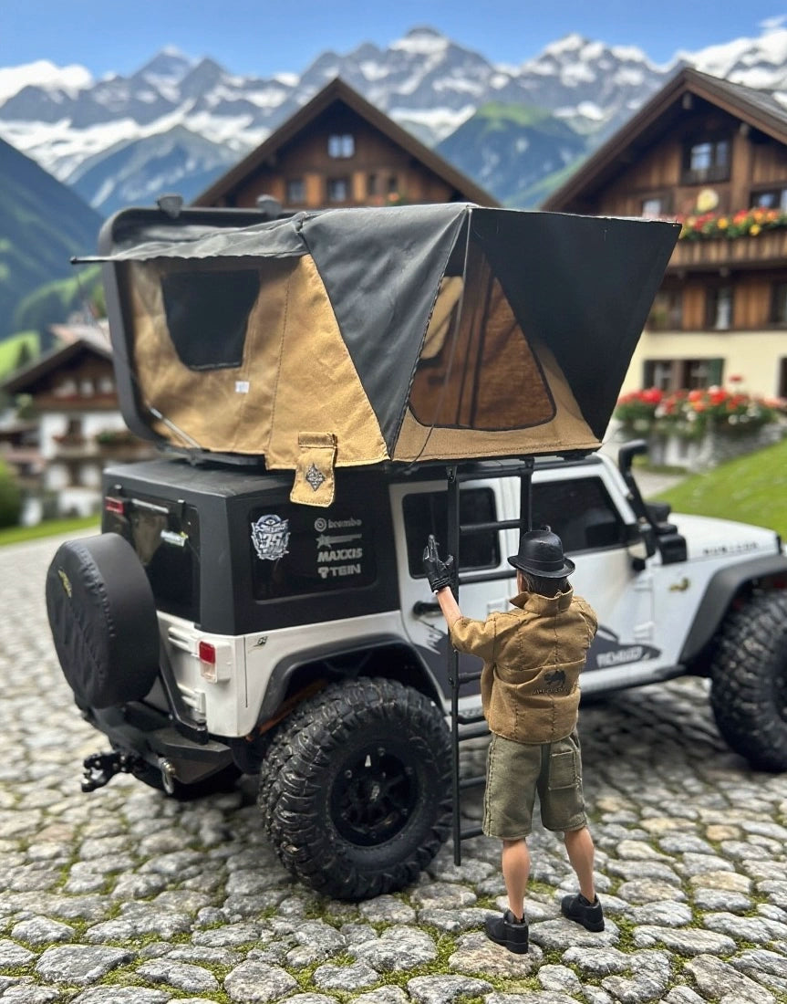 1/10 trx4 scx10 rc car roof tent model 158x143mm
