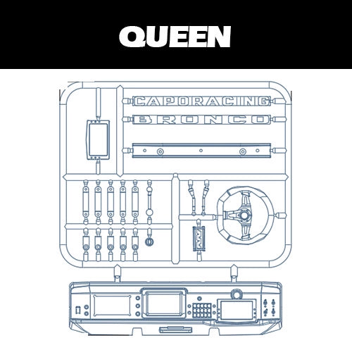 Capo QUEEN 1/8 Rc Car CD1582X Hood Center Console Seat Fan Plastic Parts