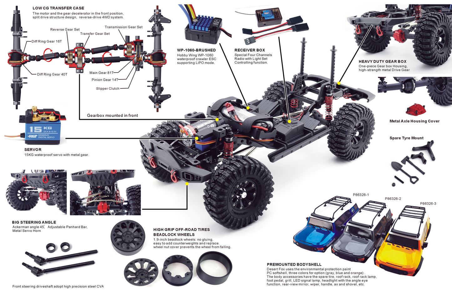 RGT 1/10 FJ EX86120 RC car RTR