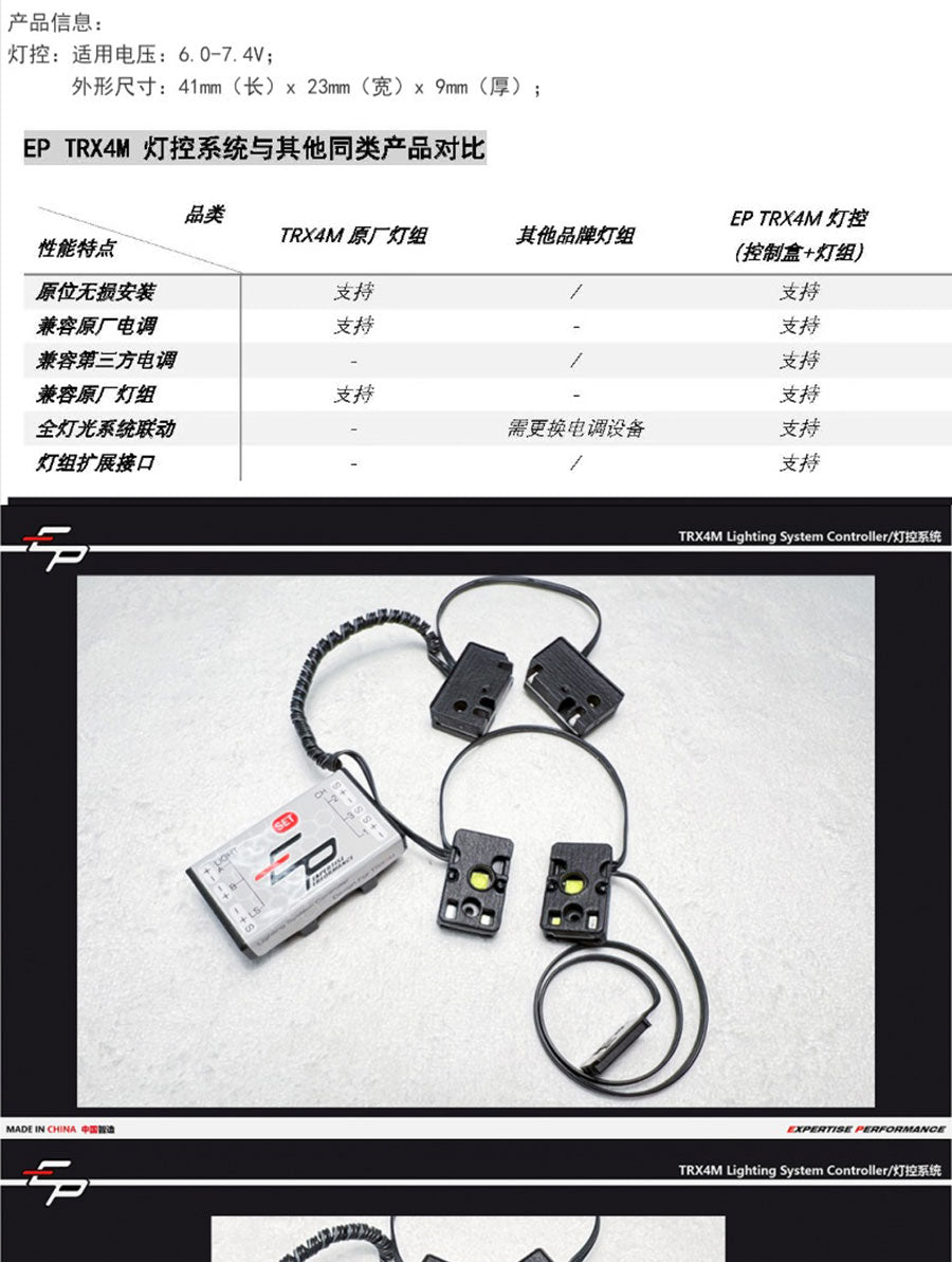 EP TRX4M rc car Linkage Lamp Set LED Light Compatible 9784