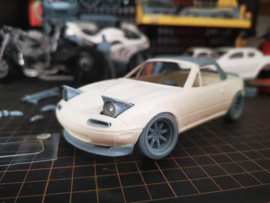 1/24 MX5 NA Miata soft top styling 3d print op parts for tamiya