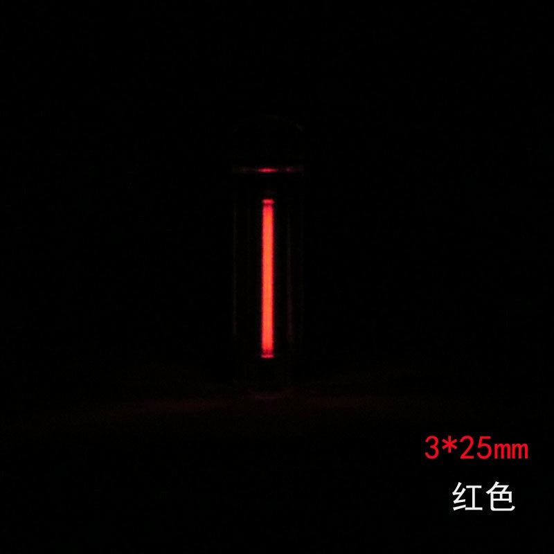 3X25mm Transparent Keychain Tritium Trachea Self-luminous for 25 Years