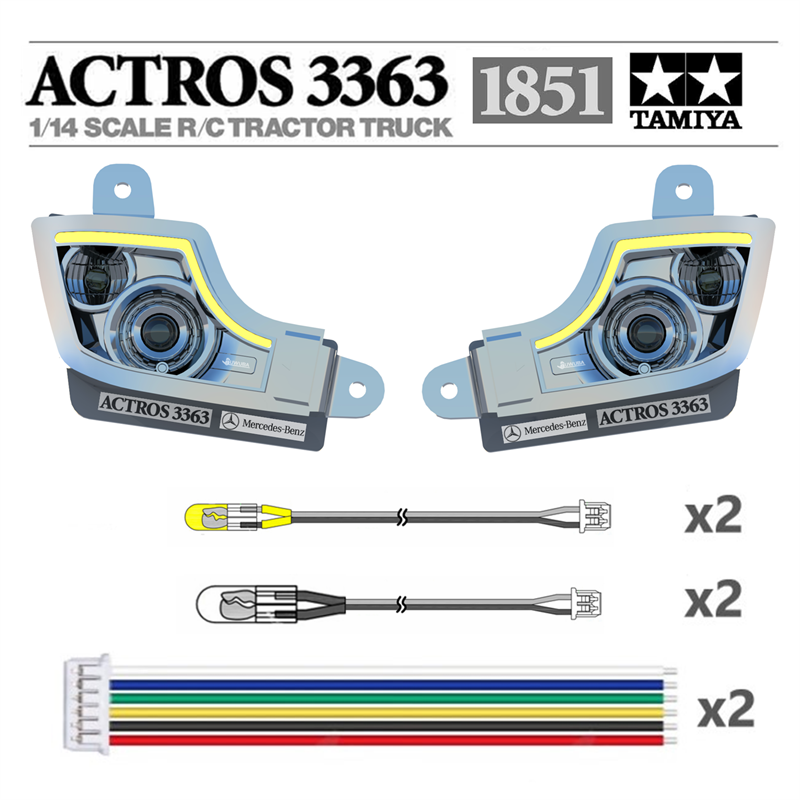 1/14 TAMIYA ACTROS 3363 1851 Dynamic lighting system