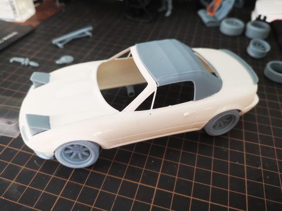 1/24 MX5 NA Miata soft top styling 3d print op parts for tamiya