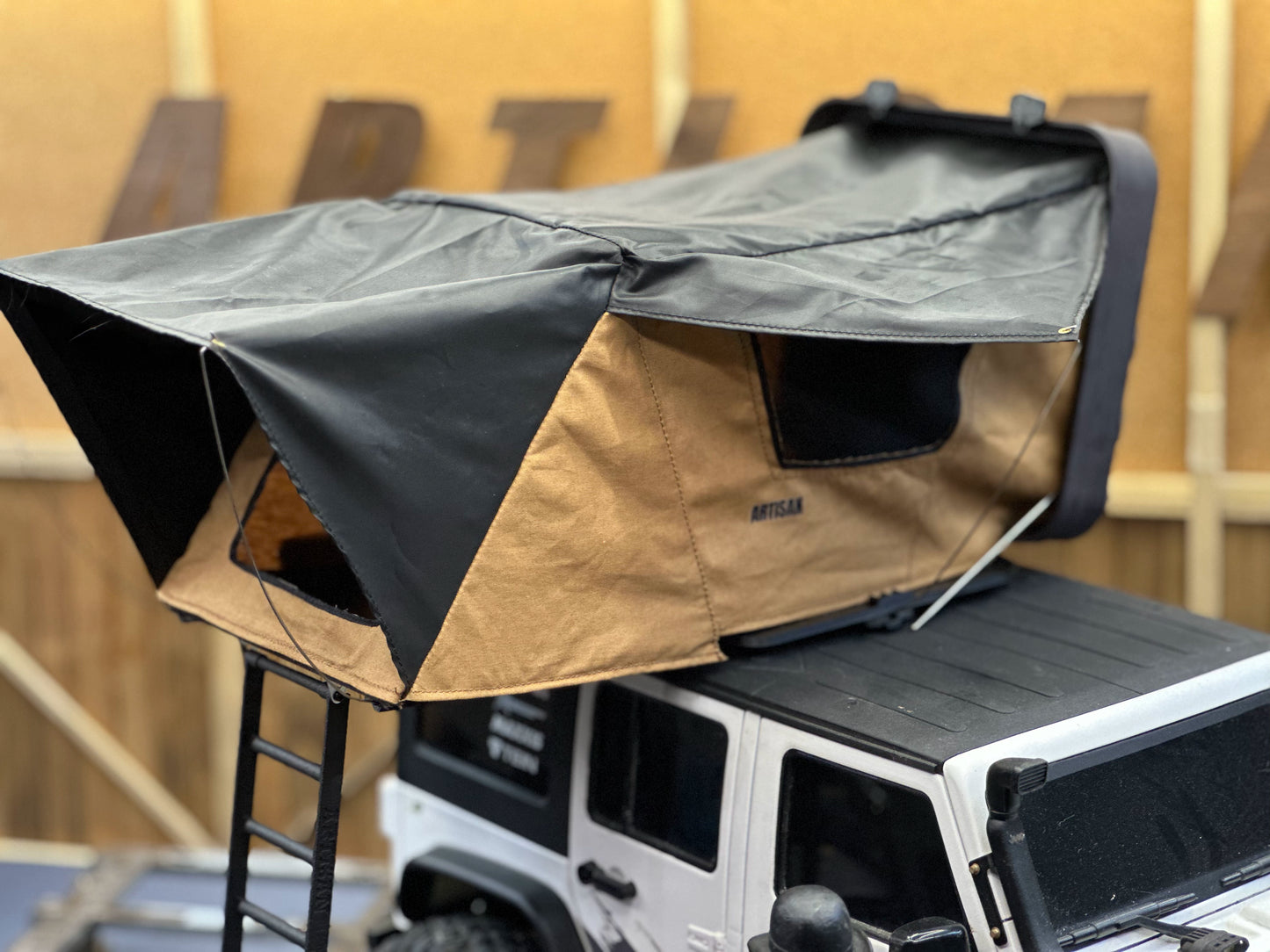 1/10 trx4 scx10 rc car roof tent model 158x143mm