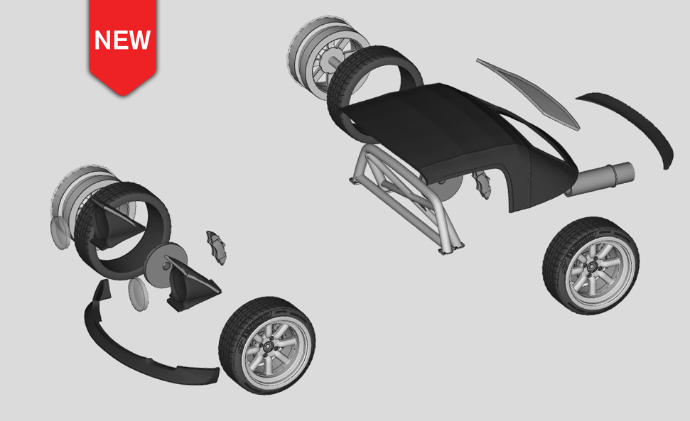 1/24 MX5 NA Miata soft top styling 3d print op parts for tamiya