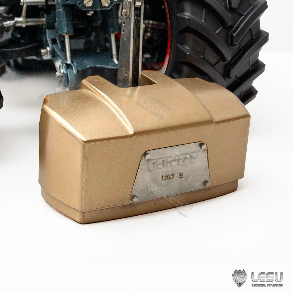 Lesu 1/14 Aoue-1050 rc tractor front and rear brass counterweight AT-C0059-A AT-C0059-B