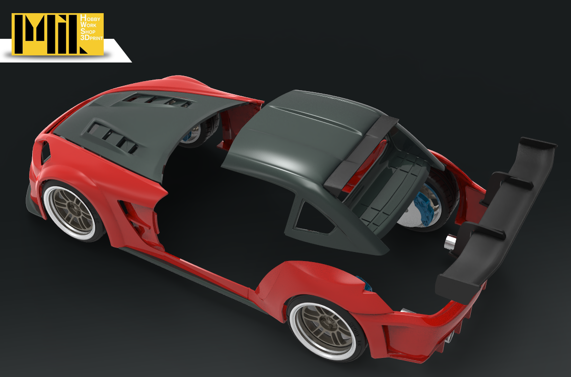 1/24 S2000 Blowdesign 3D Printing OP Parts for Tamiya