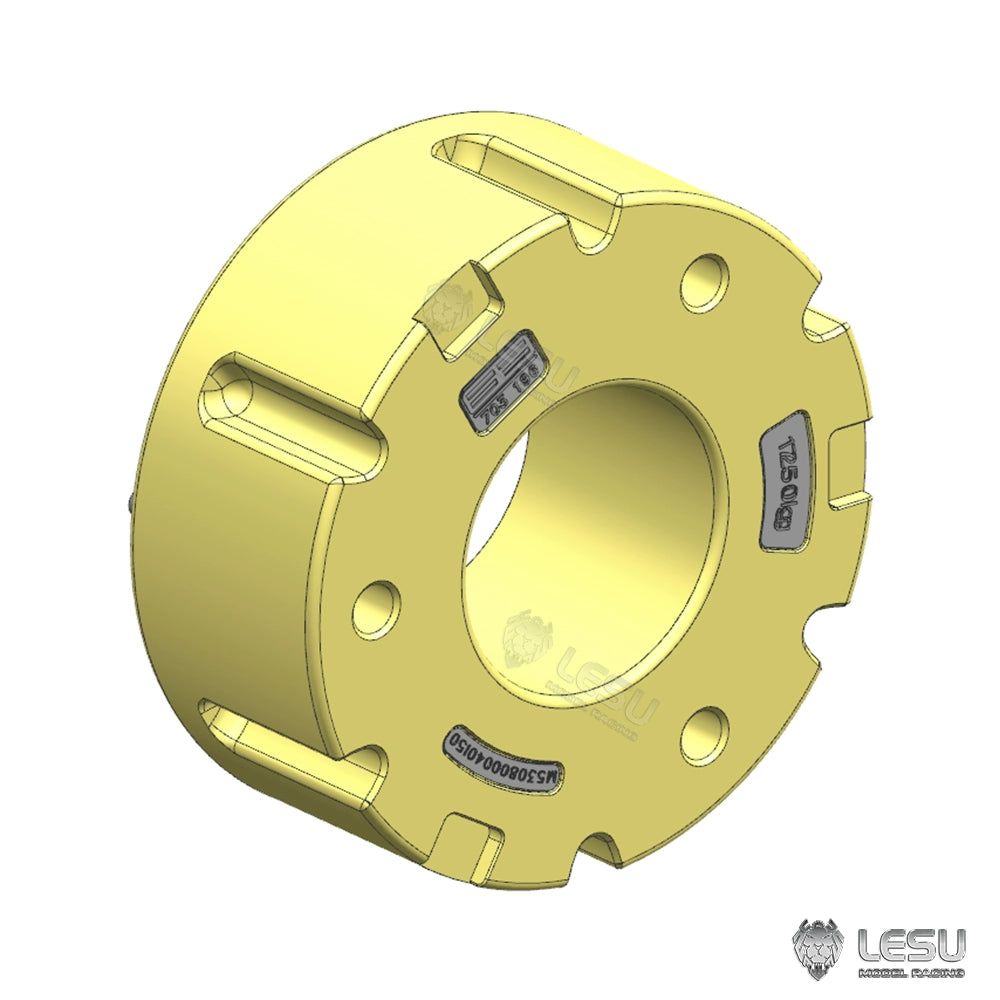 Lesu 1/14 Aoue-1050 rc tractor front and rear brass counterweight AT-C0059-A AT-C0059-B
