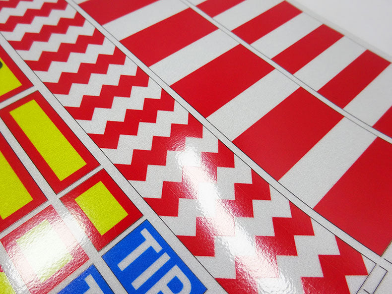 1/14 Tamiya Lesu Hercules Rc Tractor Warning Strip Reflective Sticker D1305
