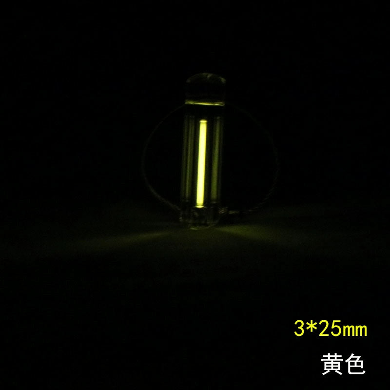 3X25mm Transparent Keychain Tritium Trachea Self-luminous for 25 Years
