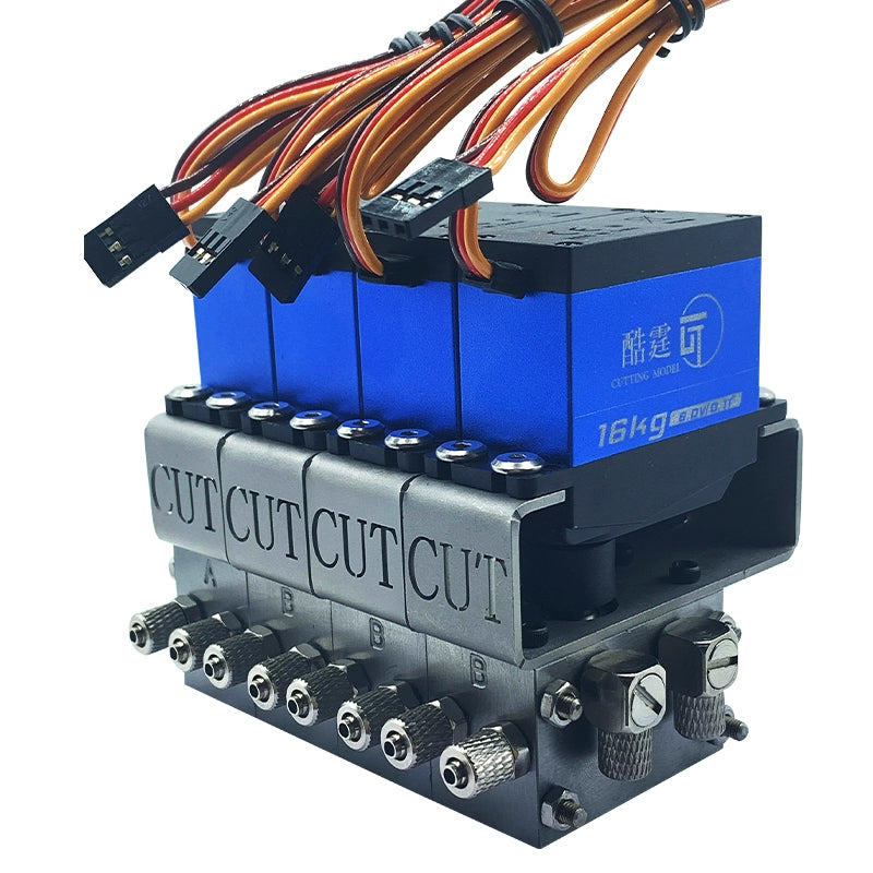 Cut Model CUT-BZ-20 Multi-channel Directional Valve for 1/12 RC Hydraulic Excavator
