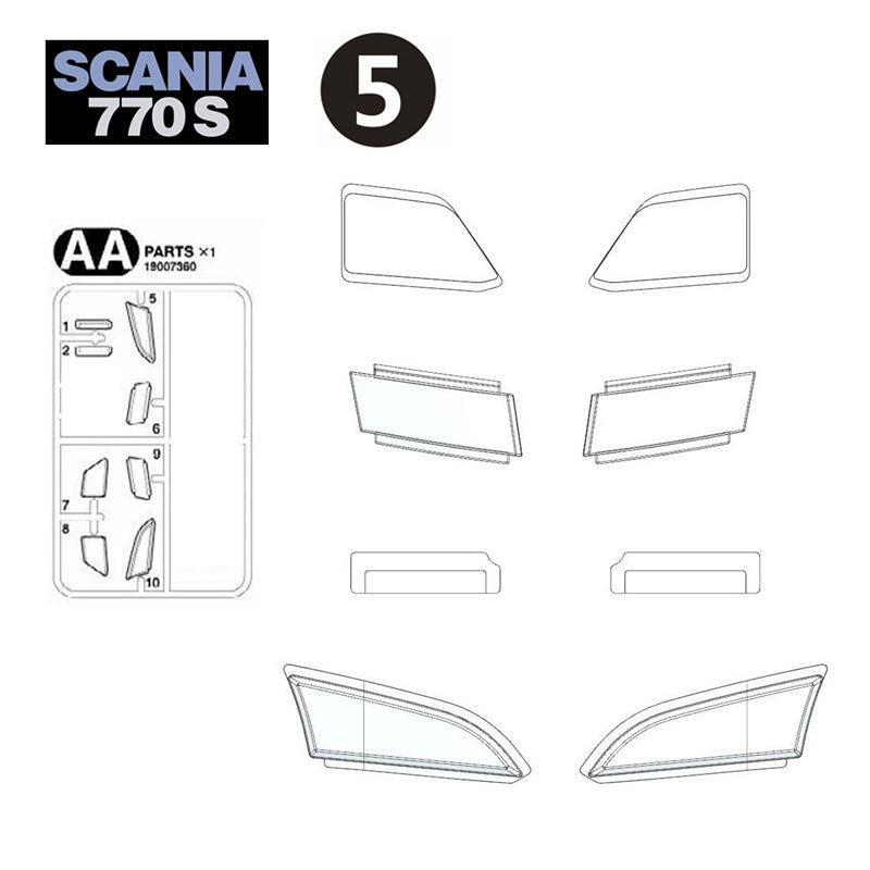1/14 TAMIYA 770S 56368 Rc Tractor Transparent Plastic Lamp