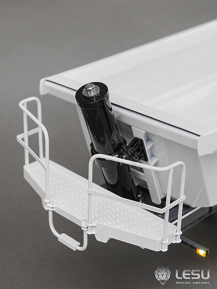 LESU 1/14 Hydraulic Lifting Three-axis U-bucket Metal Bucket Semi-trailer Unloading Trailer LS-A0045 LS-A0069