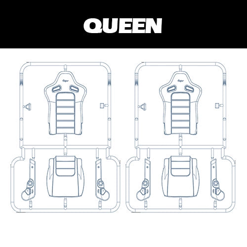 Capo QUEEN 1/8 Rc Car CD1582X Hood Center Console Seat Fan Plastic Parts